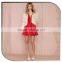 2016 summer red designer sexy short umbrella one piece mini night party dress with side hollowed