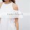Fashion Women Lace Insert Shift Dress Cold Shoulder A-line Mini Dress Female Vestidos
