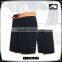 Stripes printing surf board shorts with orange waistband