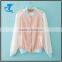 spring and summer fashion candy color patchwork color block short design shirt Chiffon