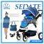2-in-1 luxury baby stroller with reversible seat&EN1888