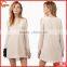 Fashion Cold Shoulder Design Long Sleeve Summer Dress for Mature Woman