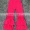 2015 china boyi kids denim pants wholesale girls triple ruffle pants