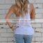 Cotton Crop Top Tank Top2014 new arrive women different size for choice & short front long back printed