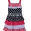 wholesale summer July 4th gallus with stars style baby girl clothing