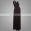 Black Bar Back Maternity Maxi Dress Sleeveless Elegant Maternity Dress