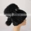 top quality mink fur women knitting hat