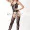 The new sexy open files lingerie Roses fishnet stockings hanging neck even