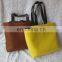 custom wholesale yellow and white printing felt handbag