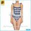 2016 New Arrival Plus Size Nylon Sexy Women Gingham Swimwear