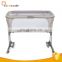 OEM factory aluminum alloy frame baby crib for beside adult bed