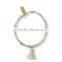 Fashion orange Tassel Bracelet custom Natural Stone Bead Bracelet TSBR004