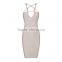 Summer dress wholesale 2015 new red black v neck strap sey bodycon celebrity party pencil women bandage Dress Bandage Bodycon Wo