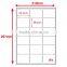 SINMARK Matte surface 64mm*47mm waterproof laser printer sticker paper