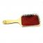 UV Electroplate Plastic Hair Brush Gold Hairbrush Massage Comb Anti-static Hair Scalp Paddle Brush