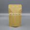 resealable ziplock stand up food kraft paper bag with clear window