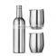 Wholesale Stainless Steel Vaccum Insulated 2PCS 12OZ Wine Tumblers 1PCS Wine Bottle Accessories Gift Set
