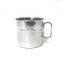 10 oz Portable Rockclimbing Stainless Steel Double Walled Mug with Carabiner Handle