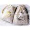 PandaSew 8*10 cm Custom Jewelry Recycled Drawstring Cotton Pouch Gift Packaging Bag