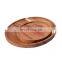 Natural Wooden Kitchenware Products Acacia Food Serving Reusable Wood Plate For Dinnerware