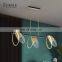 Factory direct Luxury Decoration Living Room Dining Room Gold Black Modern Indoor LED Chandelier Lamp