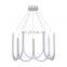 Modern Industrial Pendant Lamp Round Black White Aluminum Black Nordic Luxury LED Chandelier Light