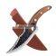 Professional Boning Knife High Carbon Steel Hammered Butcher Knife Meat Cleaver with leather sheath