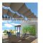90% shade rate virgin HDPE wit UV retractable wave apartment balcony shade sail