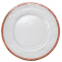 Clear Hammered Glass Wedding Charger Plate With Gold Rimmed