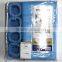 WAFFLE SHOWER CURTIAN WITH LINER WITH 12 PCS FABRIC HOOKS
