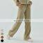 Custom Drawstring Sweatpants Windproof Warmth Running fitness Trousers Loose Straight Leg Jogger Pants Women Fleece Sweatpants