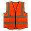 Pattern high visibility reflective safety vests with zipper and pocket yellow construction