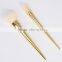 New style metal handle gold makeup brushes 7pcs