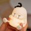 High Quality Technology Silicone Rgb Sensor Table Touch Baby Cute Kids Lamp Timing switch silicone Night Light For Kids