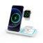 Universal Desk Multi Function Portable Foldable Phone Fast Charging Station 15W 3 In 1 Wireless Charger Pad For Iphone