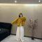 Winter new design with colorful single breasted faux mink fur jacket, short for women to look slim