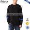 2016 new design decorated black lightweight cotton sweatshirt for mens