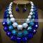 2016 latest design heavy acrylic necklace set multilayer bulk necklace set