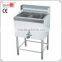 Hot sale commercial stainless steel 28L Vertical One Tank Two Sieves Gas Deep Fryer/Chip fryer/Chicken fryer