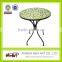 Elegant design metal patio mosaic outdoor furniture living room mosaic metal furniture