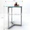2016 Hot Sales Factory Supply Glass Top Metal Stainless Steel Leg Coffee Table