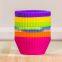 Hot sale food grade FDA and LFGB colorful silicone baking cups kitchen products