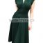women western cape sleeve solid plunging vintage cocktail dress