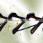 Garment wooden hanger with metal hook