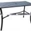 rectangular dining table with glass/Steel tube table for outdoor use