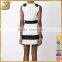 Women multicolor sleeveless flower applique mini dress