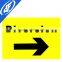 Reflective adhesive Diversion right traffic sign