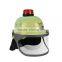 PP!Plastic Fire helmet with cover with light sale for adult
