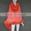 UK brands women wholesale orange cashmere and raccoon fur trim cape