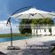 outdoor beach umbrella diameter 3m cantilever aluminium white parasol